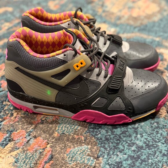 NIKE AIR TRAINER III 3 PREMIUM QS 1 BO KNOWS HORSE RACING GREY PINK - Picture 7 of 7